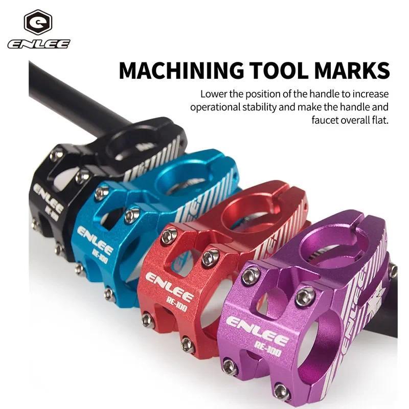 ENLEE Stem MTB 31.8x45mm, Stem Stang Pendek Kekuatan Tinggi, Aluminium Alloy, untuk Sepeda Balap Dow