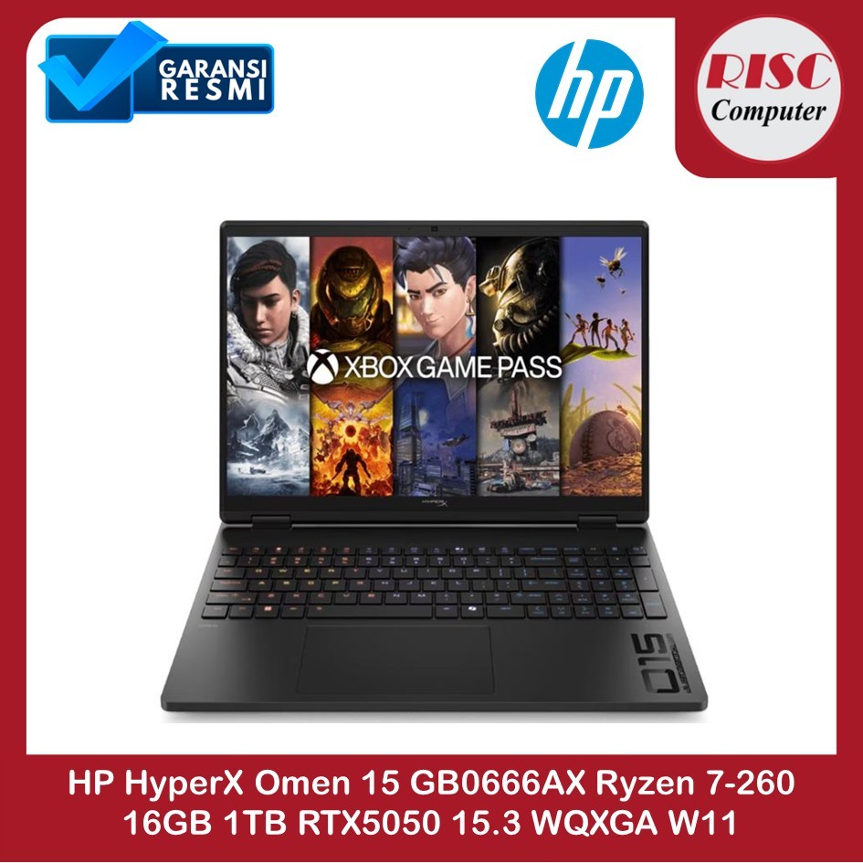 HP HyperX Omen 15 GB0666AX Laptop Ryzen 7-260 16GB 1TB RTX5050 15.3 WQXGA W11