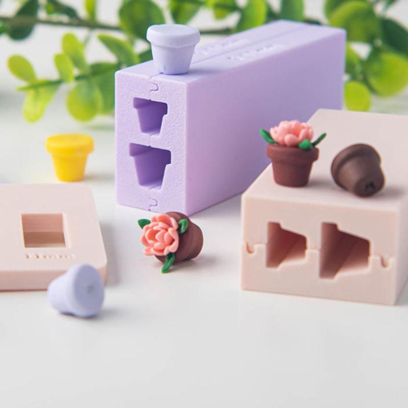 Soft Pottery Polymer Clay Flowerpot Bead Roller Y Flowerpot Clay Mold Clay Bead Making For Earrings 