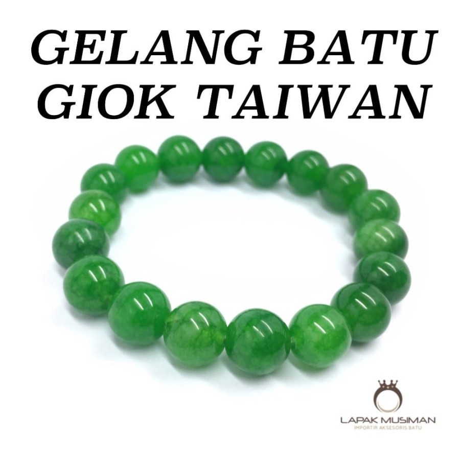 GELANG BATU GIOK TAIWAN ASLI NATURAL
