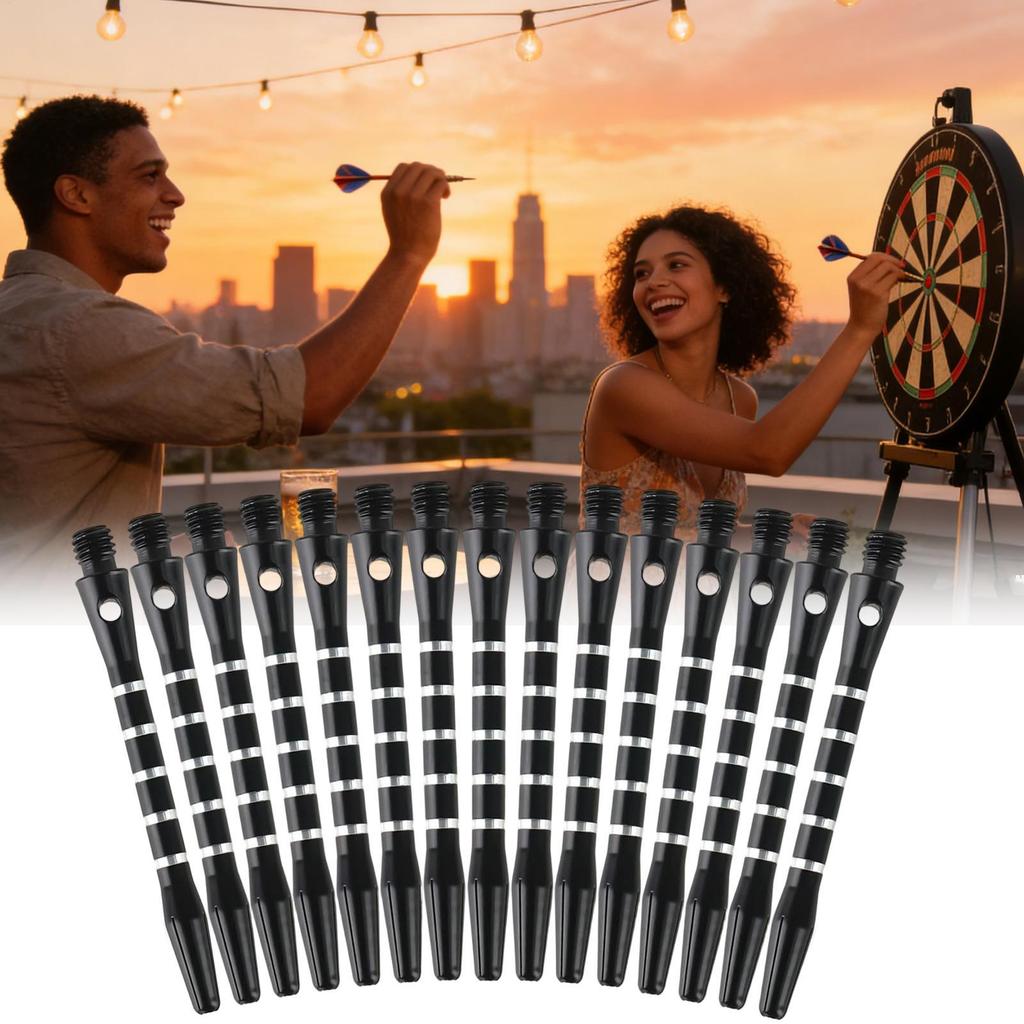 Dart Shafts 15pcs Aluminum Alloy Replacement Dart ShaftsPortable Spare Parts for Indoor Outdoor Spor