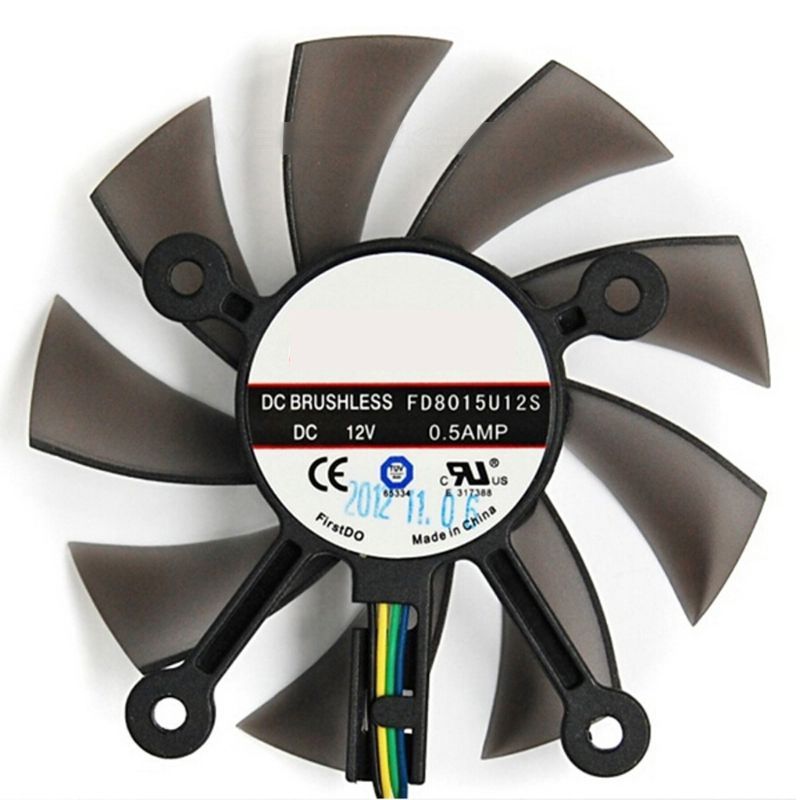 75MM FD8015U12S DC12V 0.5AMP 4PIN Cooler Fan For GTX 560 GTX550Ti HD7850 Graphics Video Card Cooling