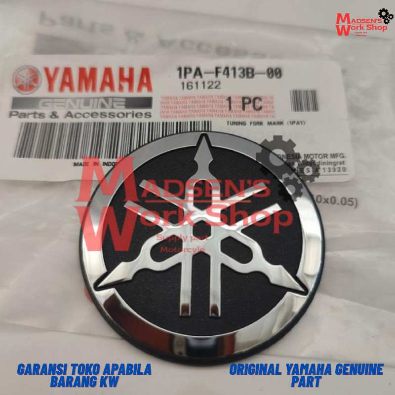 Logo Emblem Cover Tangki silver dan gold Yamaha Vixion New NVL 1PA-F413B-00 1PA-F413B-10