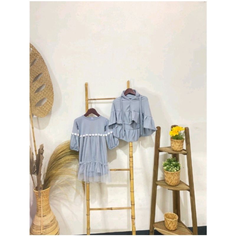 Gamis anak perempuan series Milan syari bahan jersey premium gratis hijab