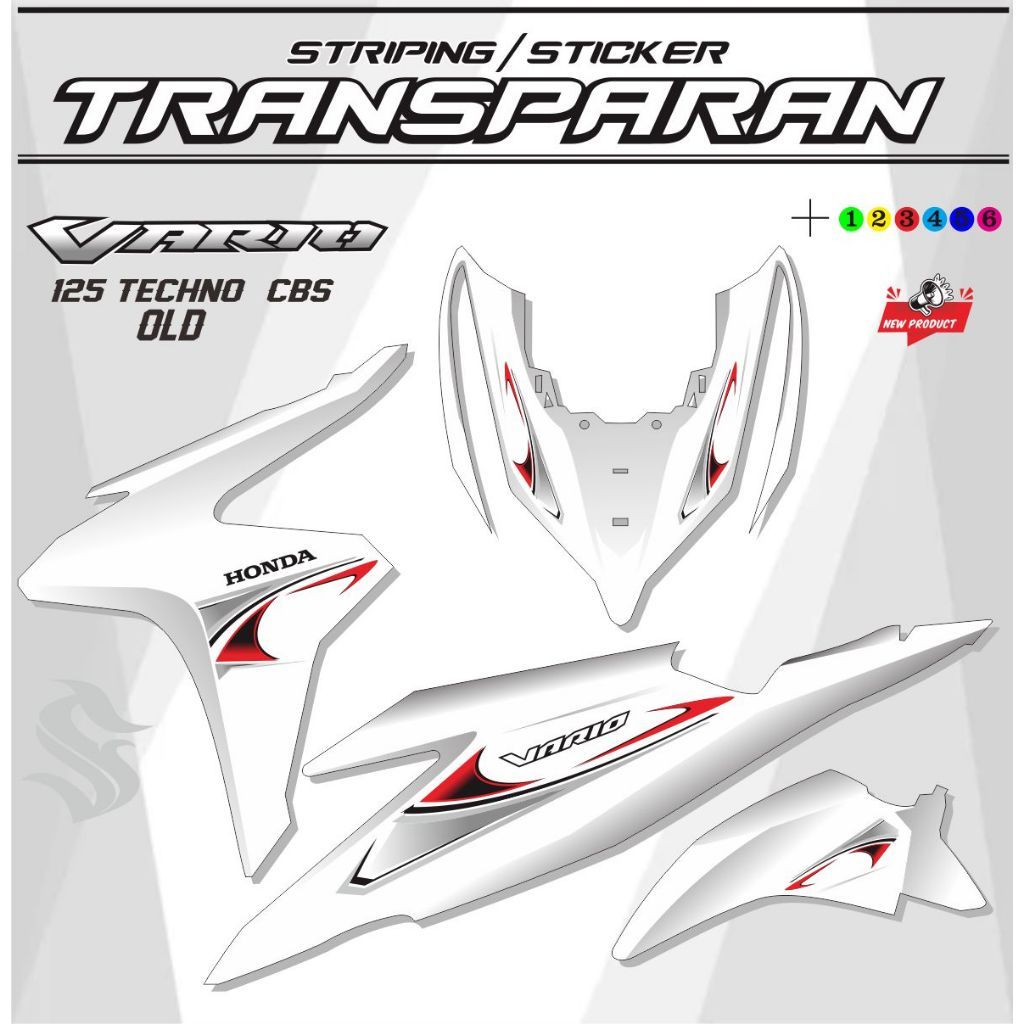 STIKER VARIASI STICKER VARIO OLD 125 TRANSPARAN