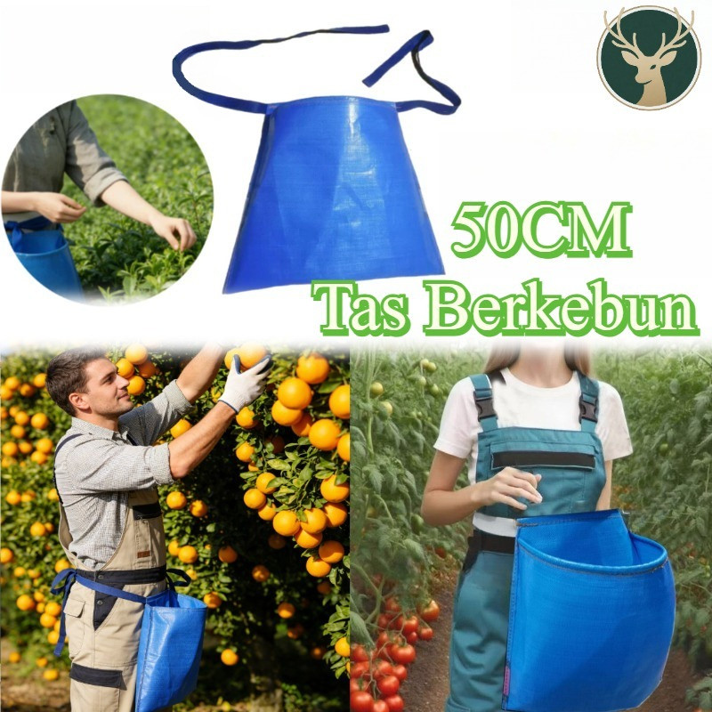 50CM Tas Berkebun / Tas Panen Untuk Petani Buah Tebal Dan/ Celemek Taman Oxford/ Tas Petik Buah Jeru