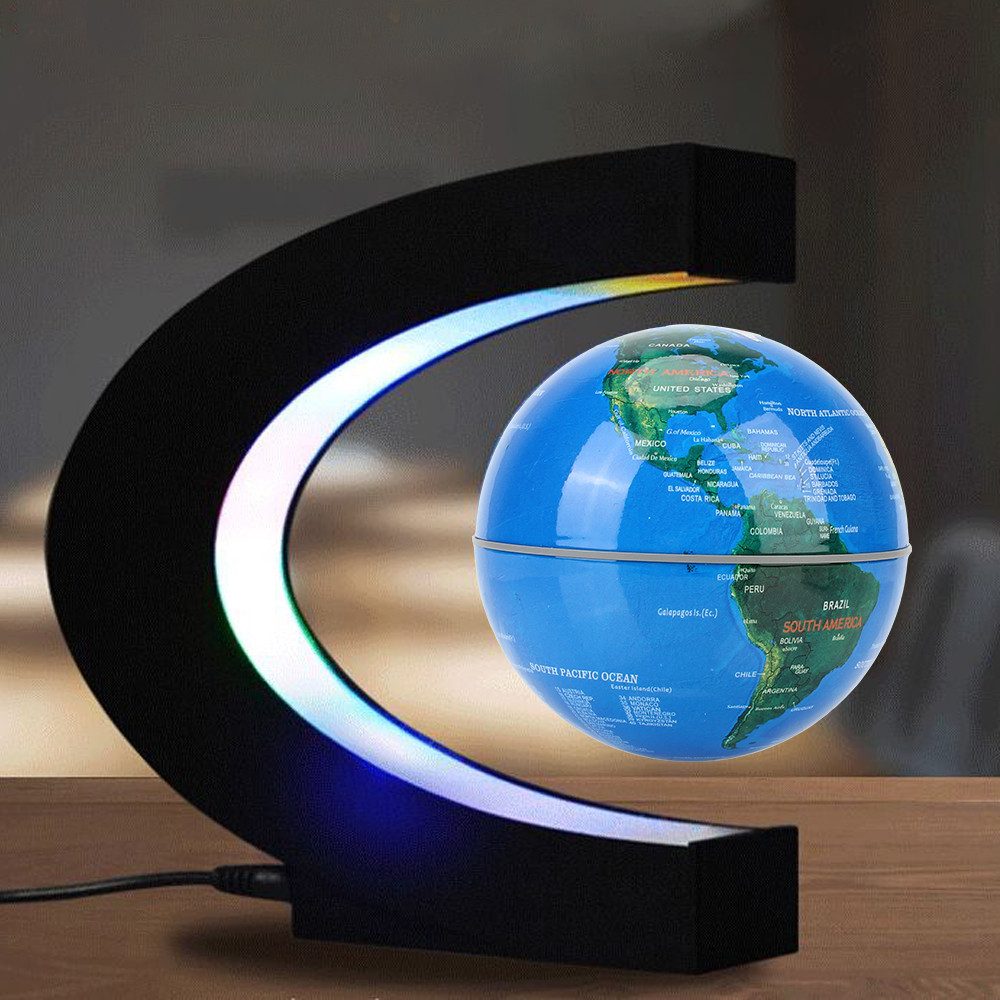 Floating Magnetic Levitation Globe LED World Map Electronic Antigravity Lamp Novelty Ball Light Home