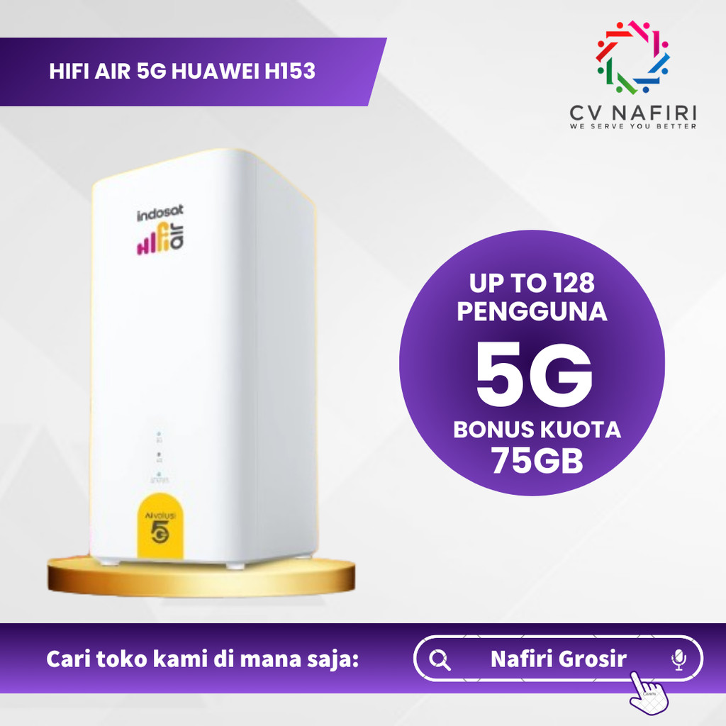 Nafiri - Indosat HiFi Air Huawei H153 Modem 5G High Speed 75Gb