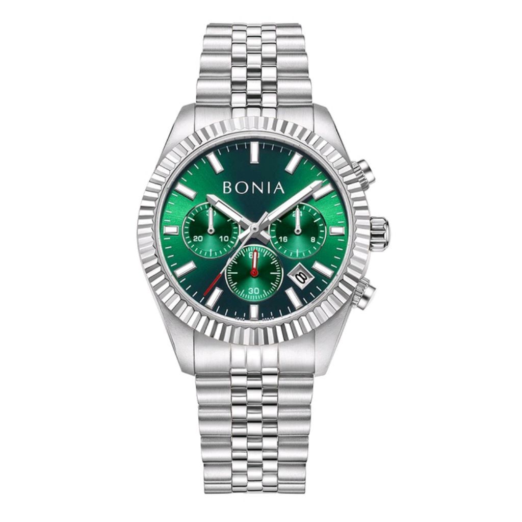 Jam Tangan Wanita BONIA Chronograph Silver Original 100%