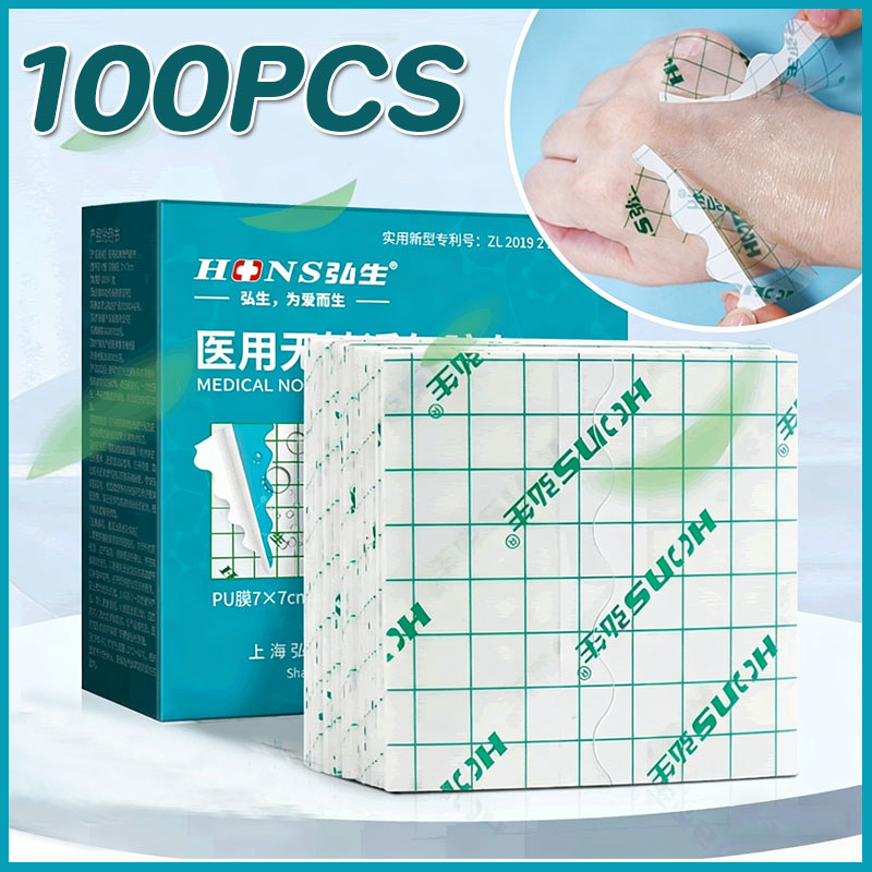 COD 100PCS Plester Medis Perekat Perban Anti Luka Plester Tahan Air Luka Plester Tranparent Film Dre