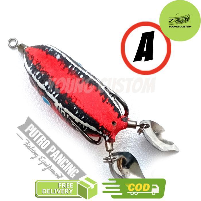 Lure Softfrog Mega Lure Double Blade - A. Merah