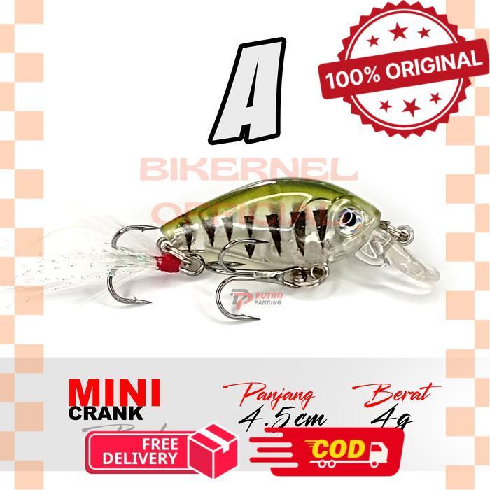 Lure Minnow Mini Crank Floating Bulu  Ultralight - A -biken