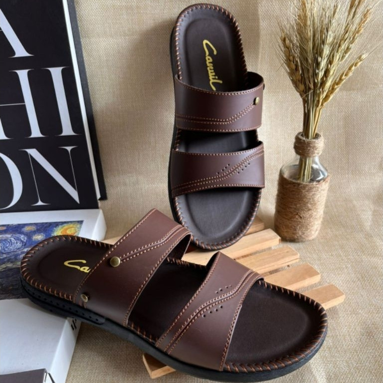 Sandal Kulit Carvil Pria Sandal Slop Pria Casual Original