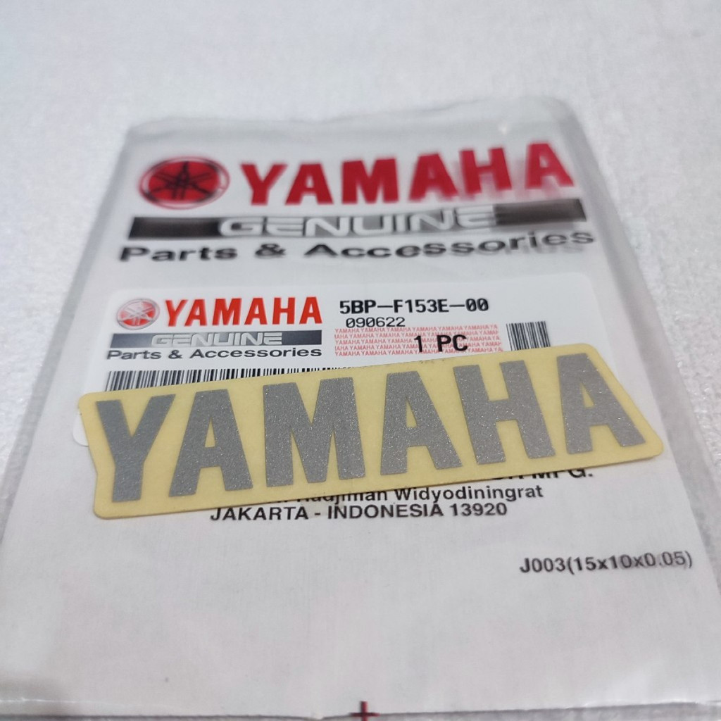 EMBLEM STIKER TOOLBOX RX KING SCORPIO SILVER ORIGINAL YAMAHA 5BP-F153E-00