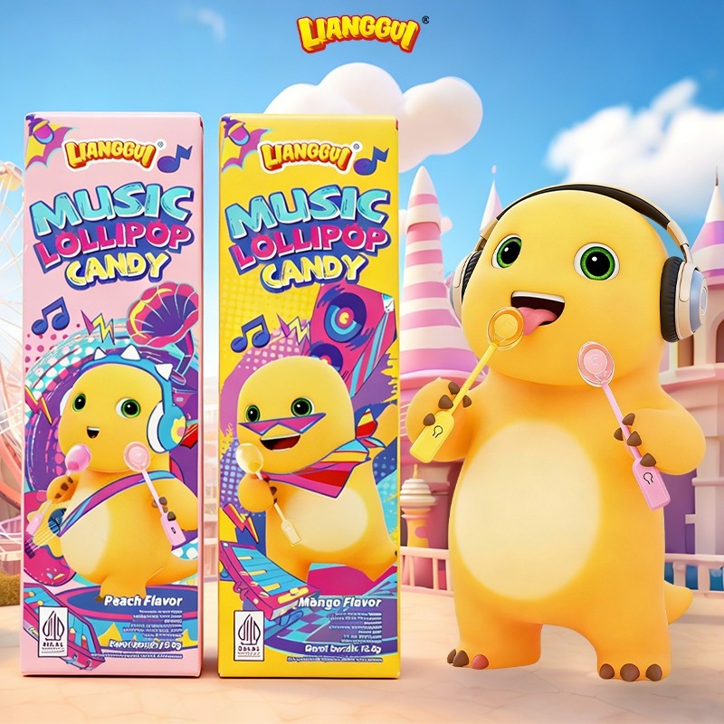 LIANGGUI X Nalong Permen Music Lolipop Candy Hadiah Ultah Anak Camilan Pesta Bentuk Kreatif Jajan