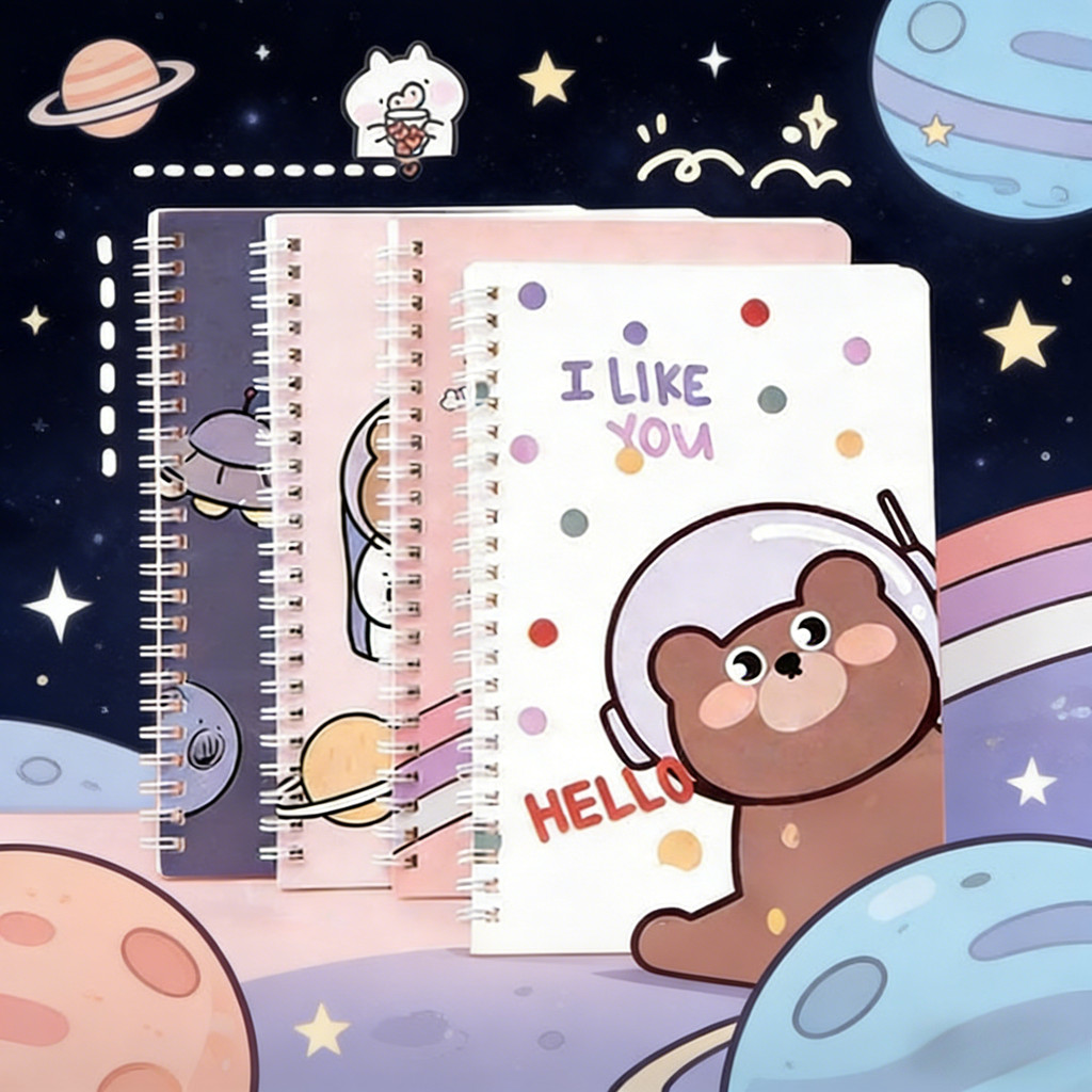 Notebook A5/B5/A7 Cover Plastik - Untuk Sekolah & Kantor Isi Tebal