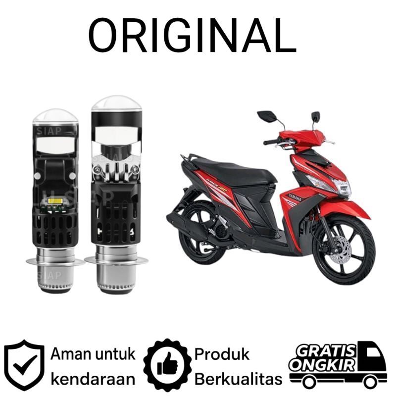 AM 1pcs Lampu depan LED H6 Mini BiLED motor Yamaha Mio Z