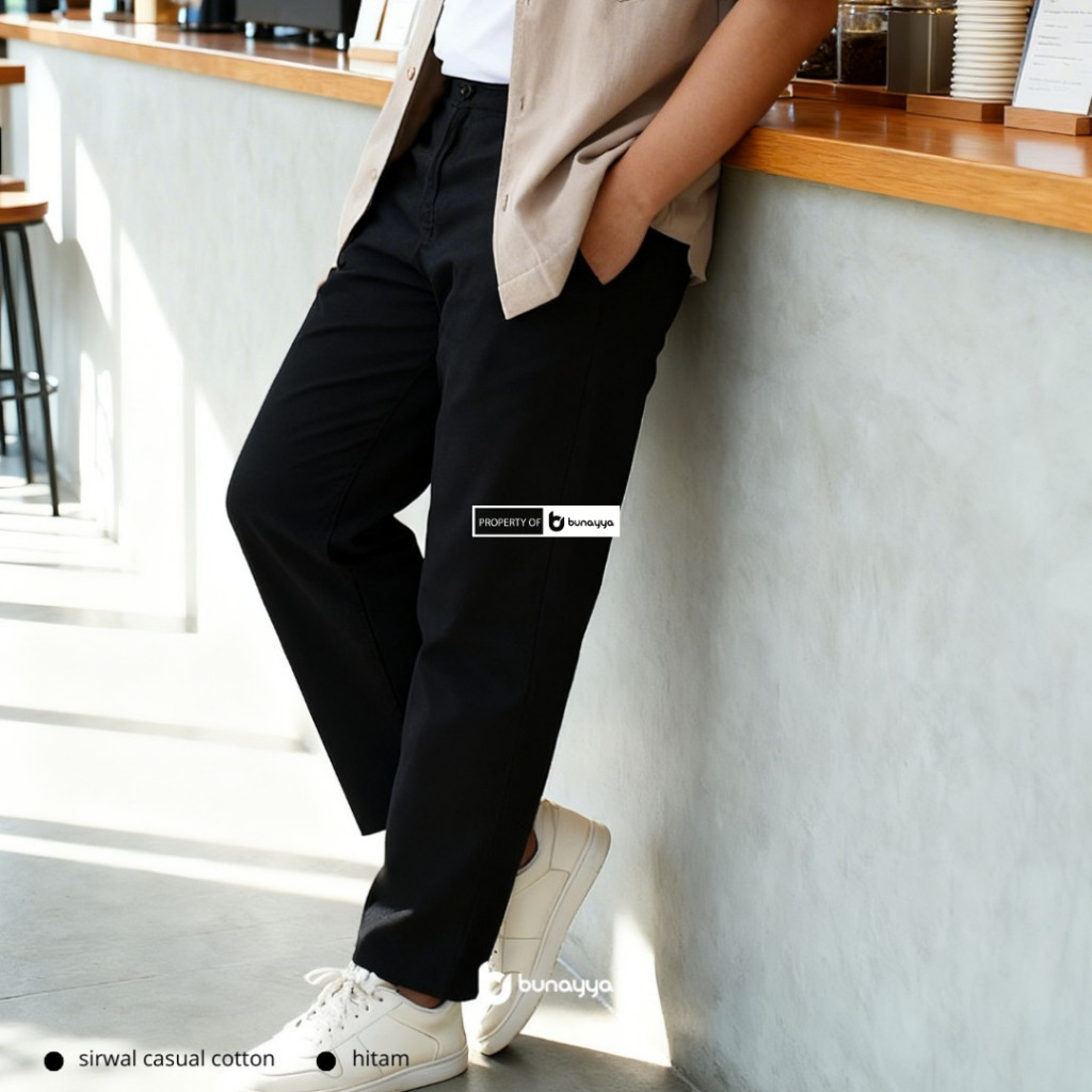 Bunayya - Sirwal Casual Cotton | Sirwal Formal Cotton | Celana Sirwal Dewasa | Celana Formal Office 
