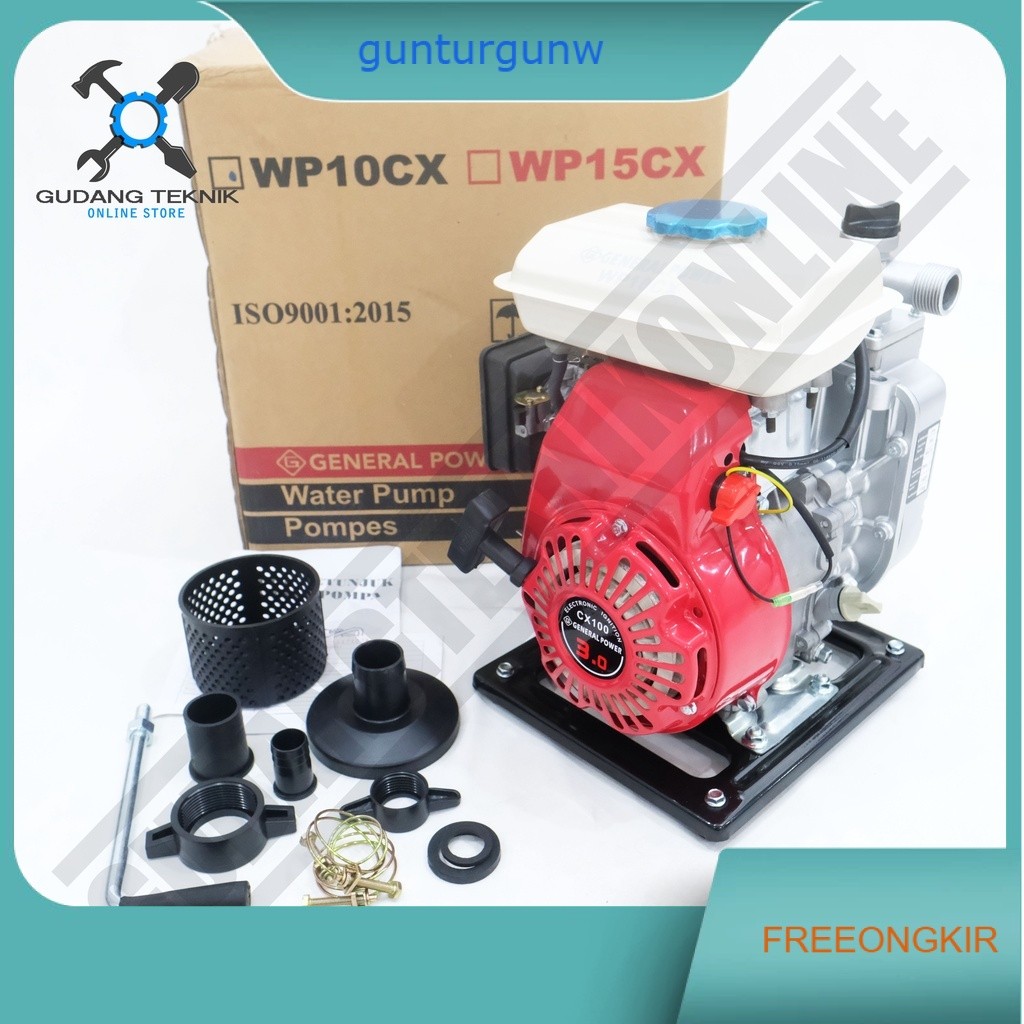 Water Pump 1" 1.5" GENERAL WP10CX WP15CX 4 Tak / Mesin Waterpump Alkon Pompa Air Irigasi Sawah 4Tak 