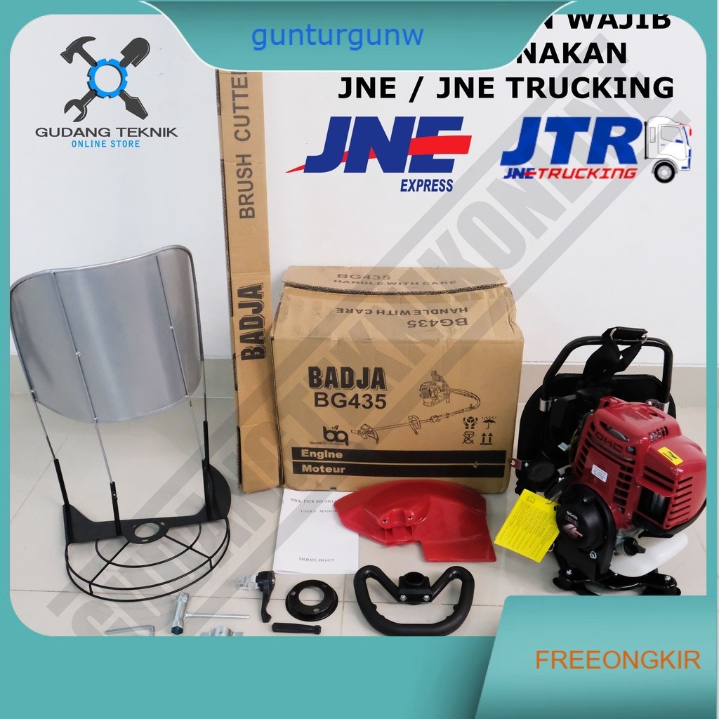 Mesin Potong Rumput Gendong 4Tak BADJA BG435 - Brush Cutter BG 435 4T / Mesin Pemotong Padi Paddy Re