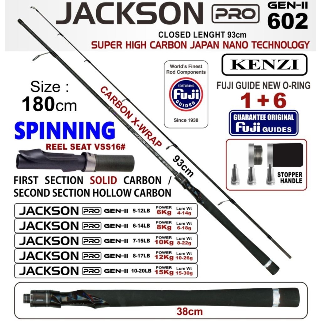 BISA (COD) Joran Pancing Kenzi JACKSON Pro 602 Gen II Galatama Series