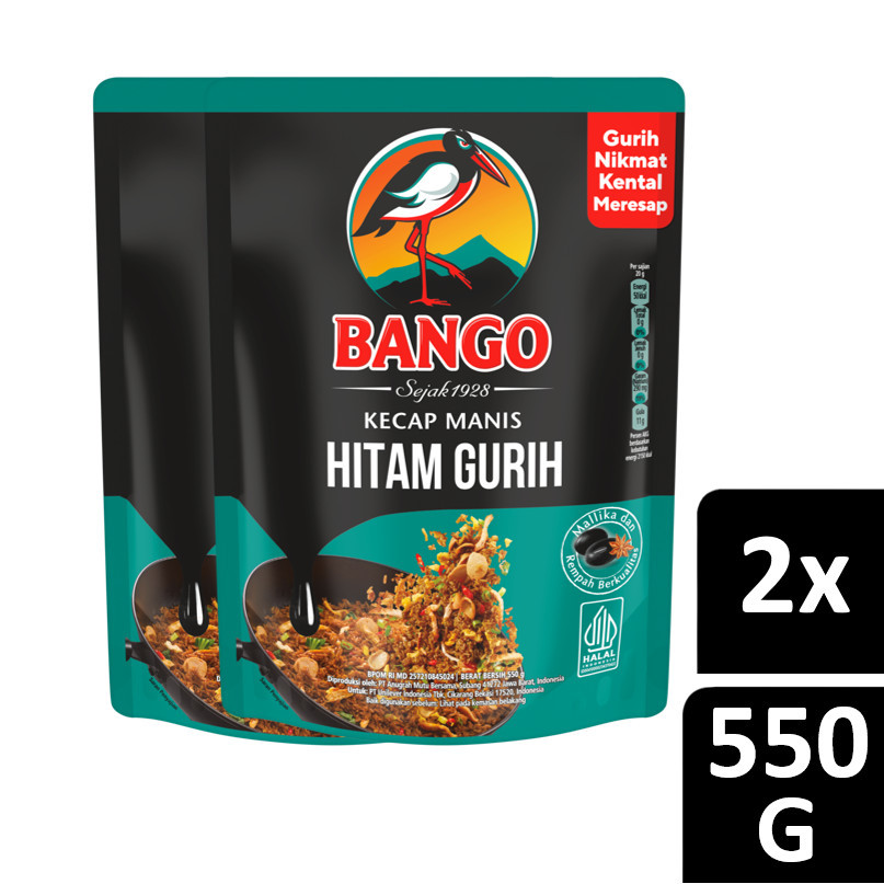 BANGO HITAM GURIH 550G | KECAP MANIS HITAM GURIH TWINPACK