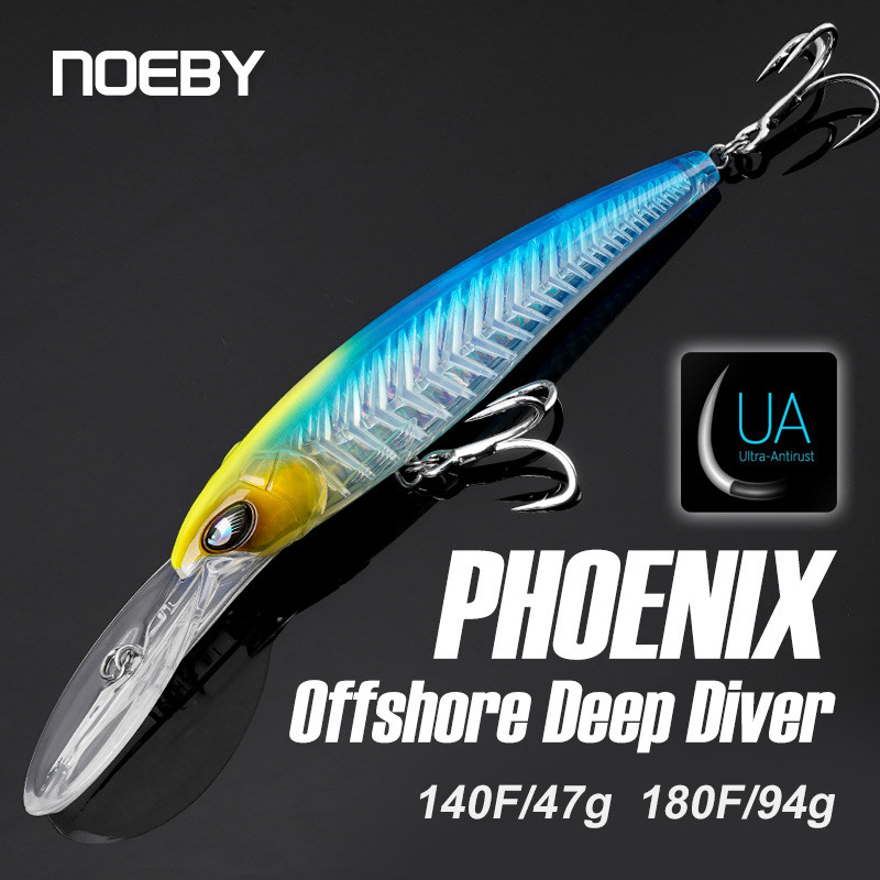 Noeby Trolling Minnow Fishing Lure 140mm 47g 180mm 94g Artificial Hard Bait Thicker Fish Bone Deep D