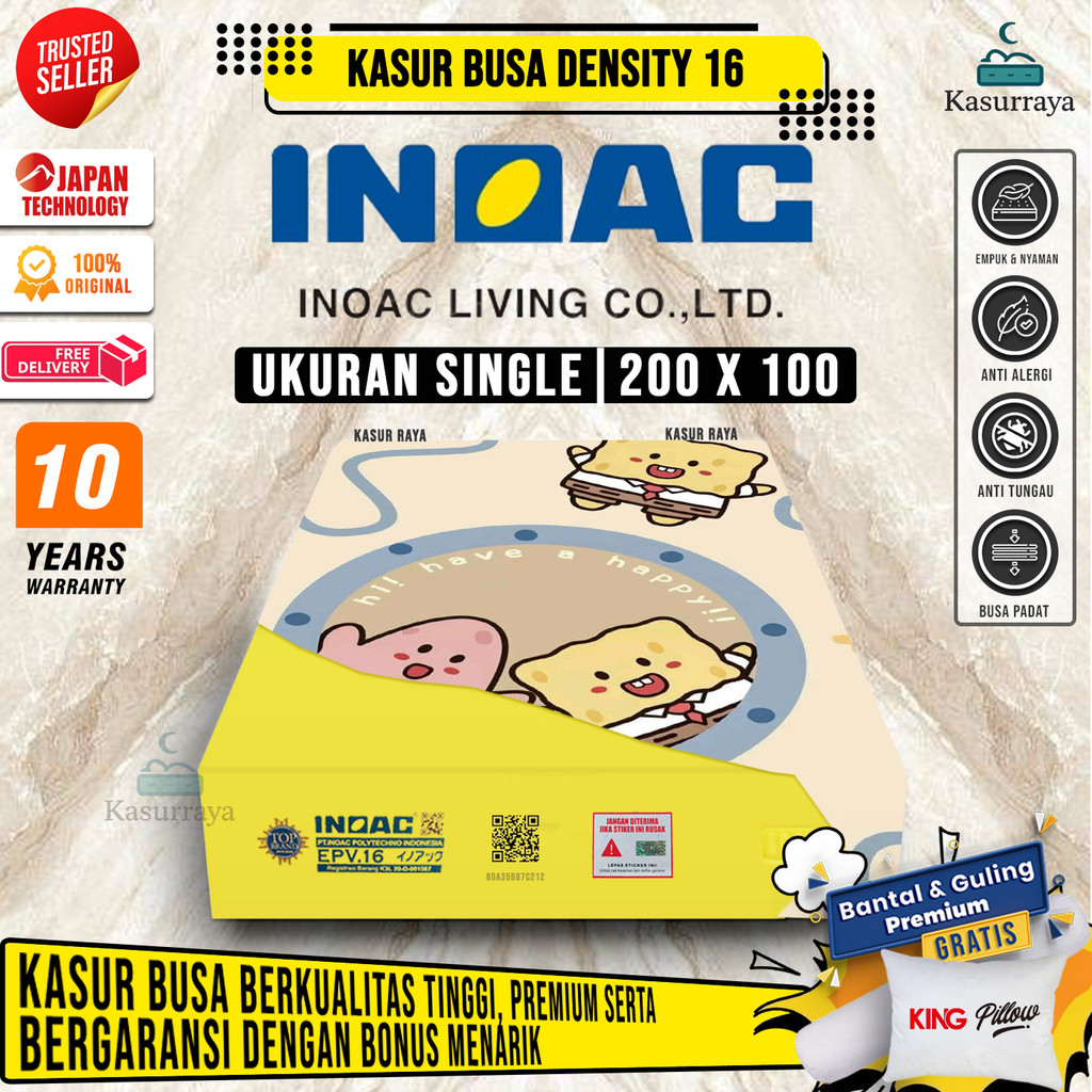 [200X100] INOAC Kasur Busa Inoac EPV D16 UKURAN Single 200 X 100