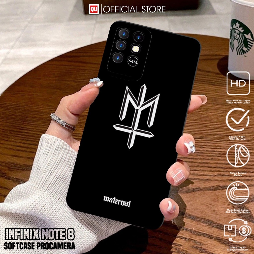 Case Infinix Note 8 - Casing Infinix Note 8 Terbaru Motif MTRNL - Softcase Hp Infinix Note 8 - Silik