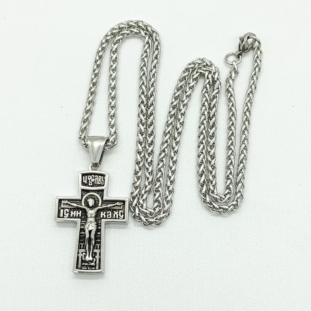 KALUNG RANTAI SALIB TUHAN YESUS STAINLESS STEEL