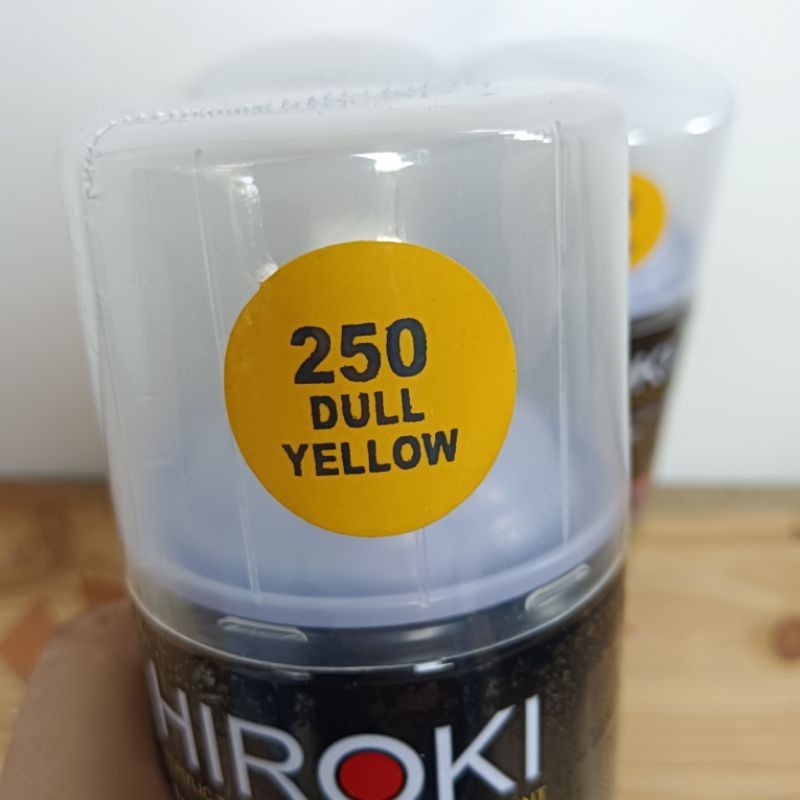 cat spray pilok pilox cat semprot HIROKI 250 DULL YELLOW 300cc kuning doff kuning dof