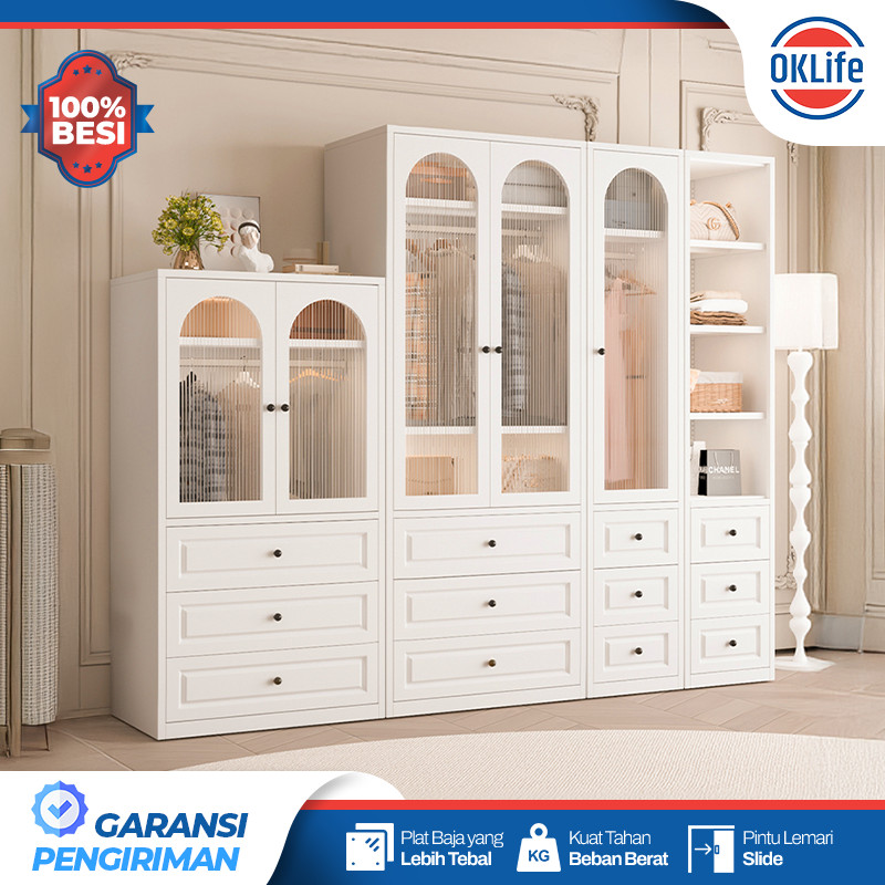 lemari baju besi wardrobe lemari pakaian gantung lemari besi pakaian  lemari aluminium pakaian