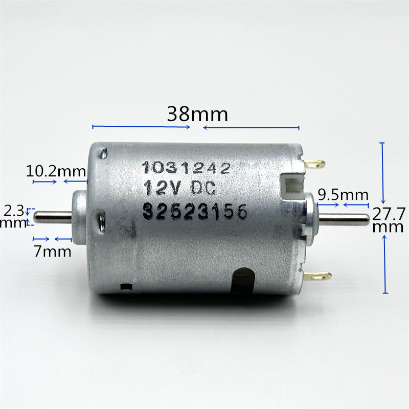 JOHNSON 1031242 Dual Shaft RS-385 Motor DC 12V 18V 24V High Speed Carbon Brush Mini 28mm Electric Mo