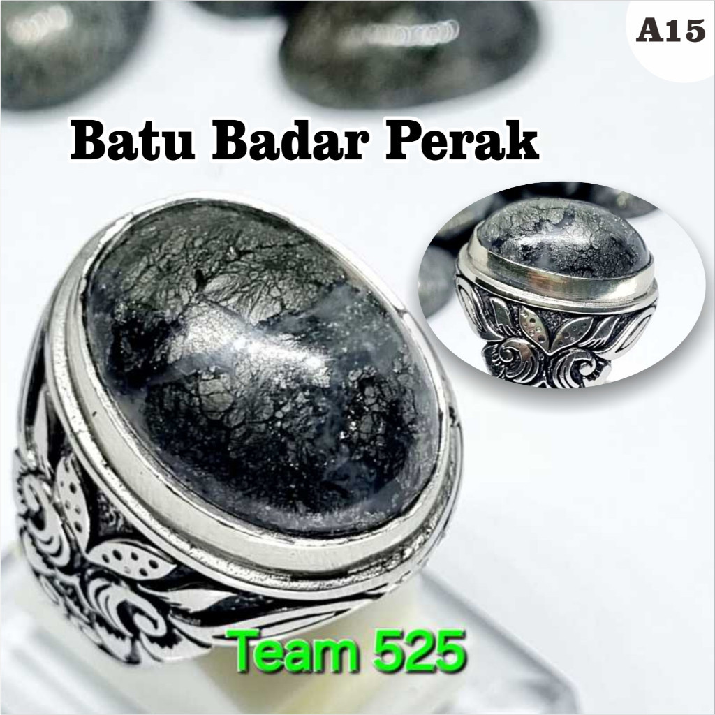 Cincin batu Badar perak ereke / sigori lafau / cincin pria / A15 permata