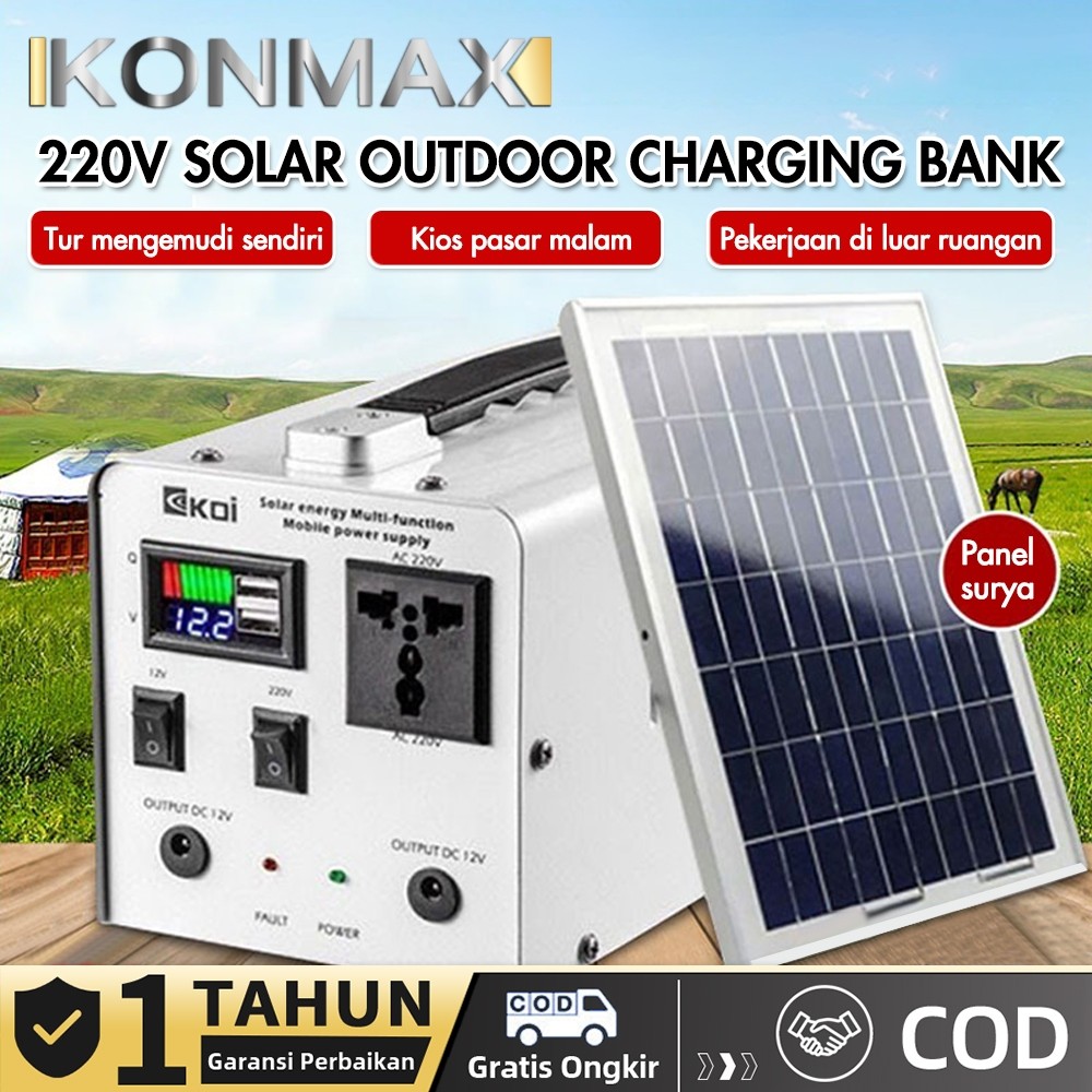 Catu Daya Luar Tenaga Surya 220V Power Station Multifungsi Portabel Kapasitas Surya Generator Surya