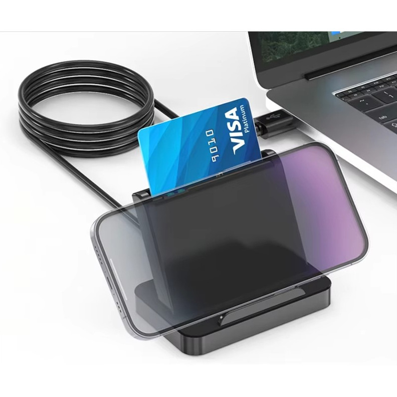 CQ816 Laptop Accessories Tax Declaration CAC Card Reader SIM IC ATM Smart Chip ID Card Reader Mobile
