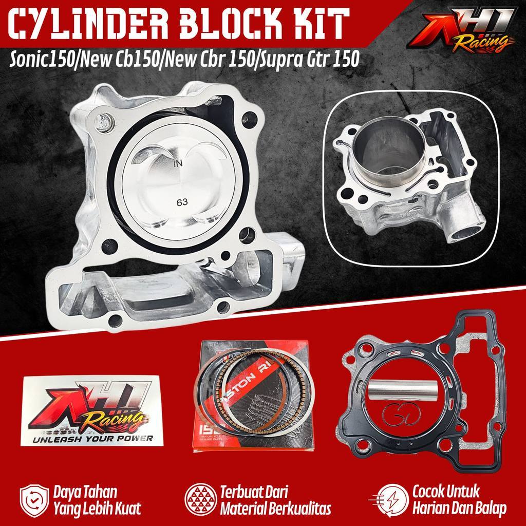 Block Blok Seher Boring Bore Up Sonic 150 New CBR150 CB150 Supra GTR CB CBR 150 R 62 63 Mm AH1 Racin