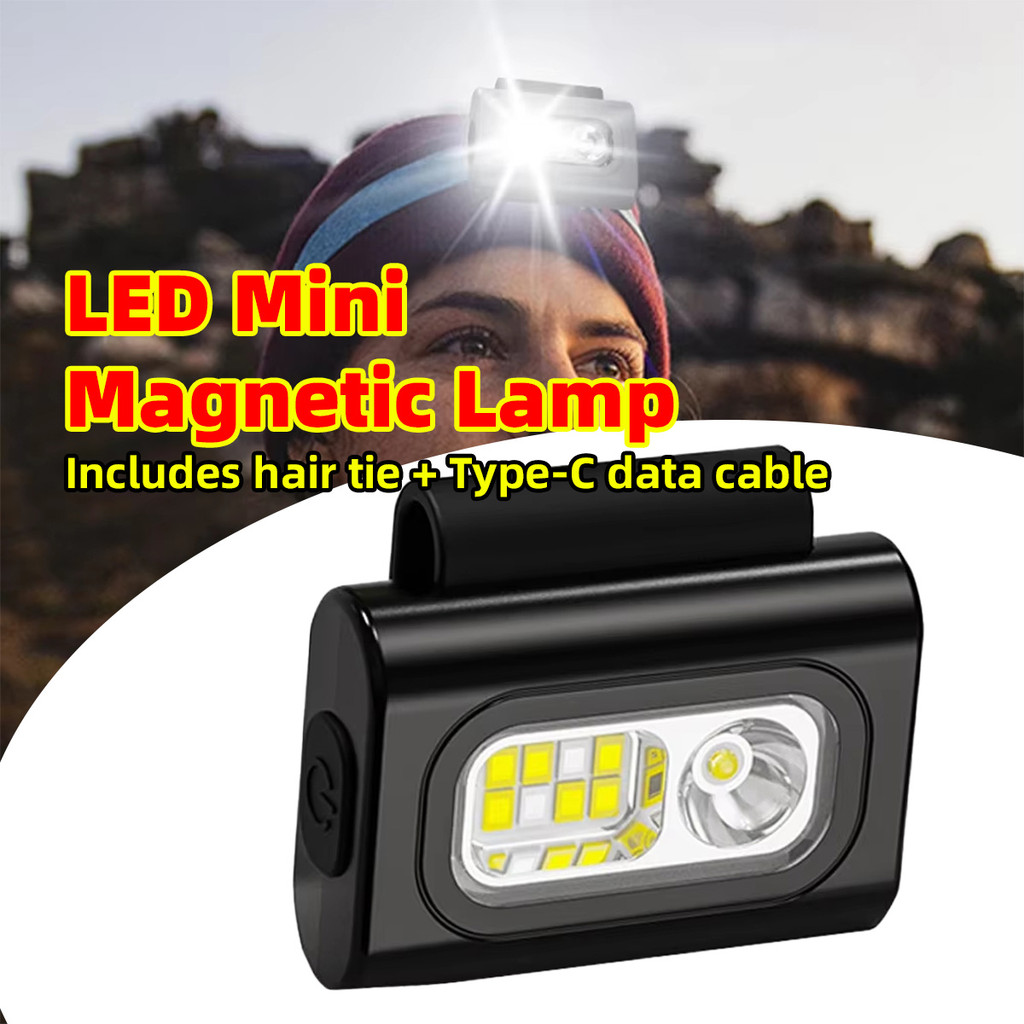 Senter Helm di Dahi, Senter Isi Ulang, Lampu Depan LED, Senter LED Daya Tinggi-Lampu lari multifungs