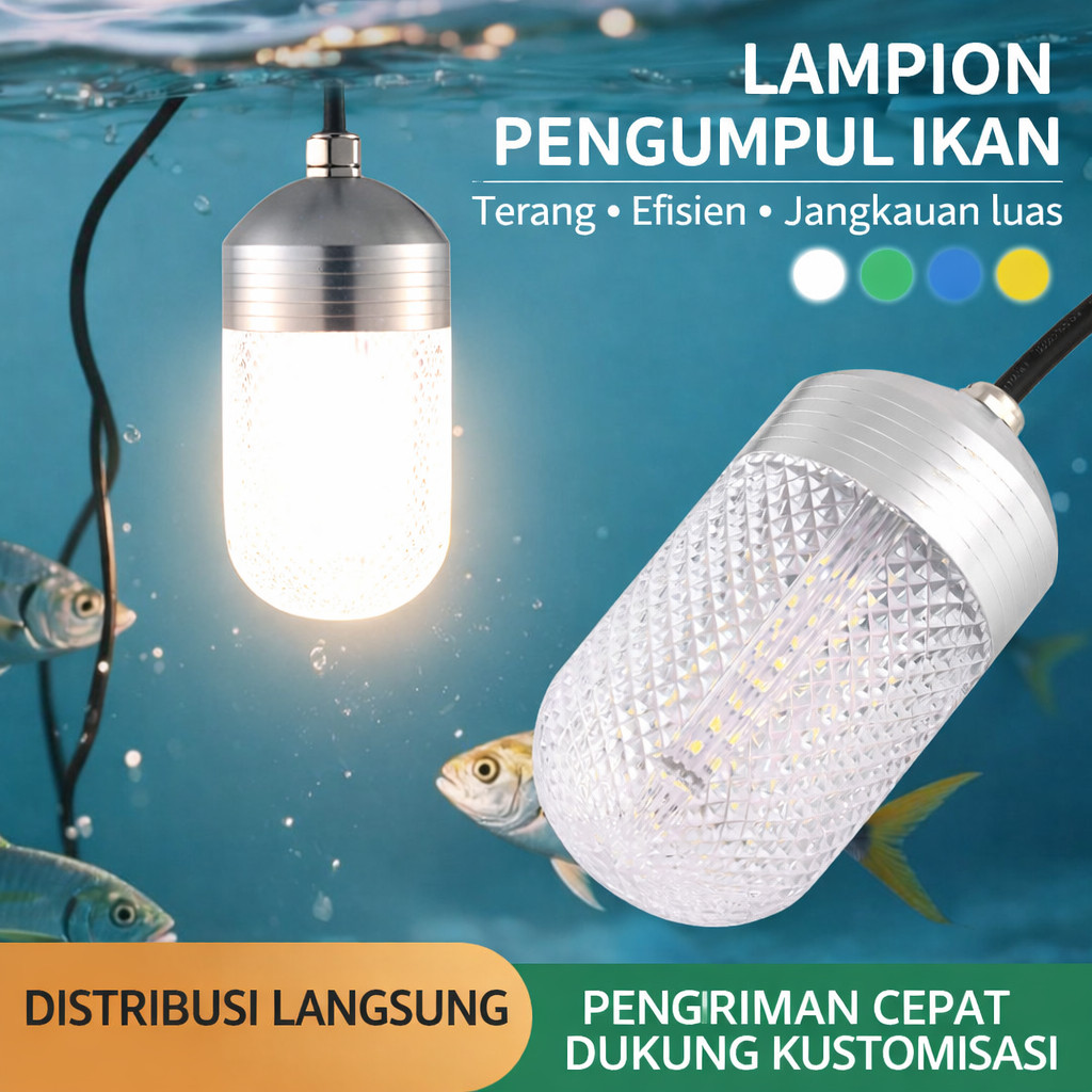 Lampu LED Pancing Celup Aluminium – Super Terang untuk Nelayan & Bagan