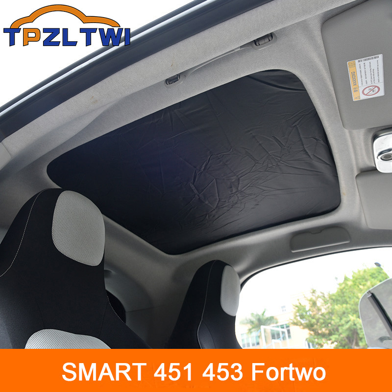 Auto Sunroof Sunshade Car Interior Curtain Black For Smart 451 Fortwo Smart 453 Fortwo Car Styling A