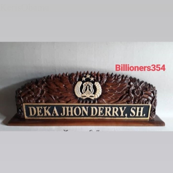Papan Nama Meja Kantor DPRD Kejaksaan Ukir kayu Jati Asli JEPARA murah KL5