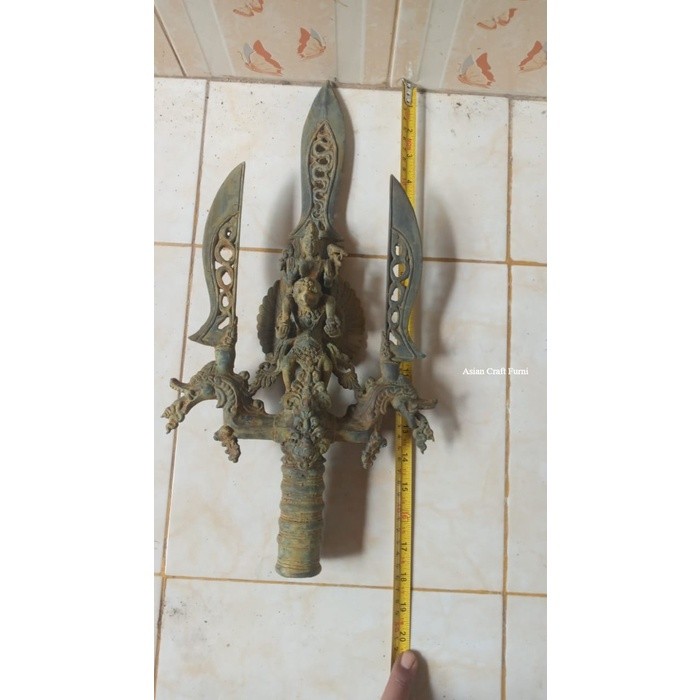 TOMBAK PUSAKA KERAJAAN pataka Perunggu Naga GARUDHA WISNU sangat langka ACF