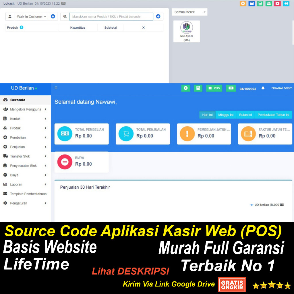 Source Code Aplikasi Kasir Web (POS) Basis Website