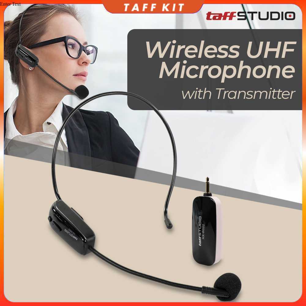TaffSTUDIO Wireless Microphone UHF Call Center with Transmitter - HX-W002