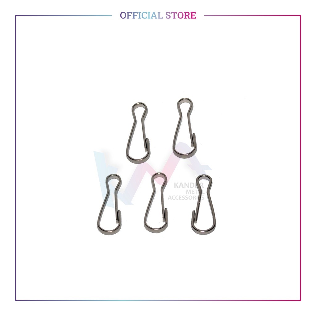 Pengait Masker Stoper Iron Besi Kaitan Cantelan Gaitan Hook Kew Kew Dogclips Carabiner