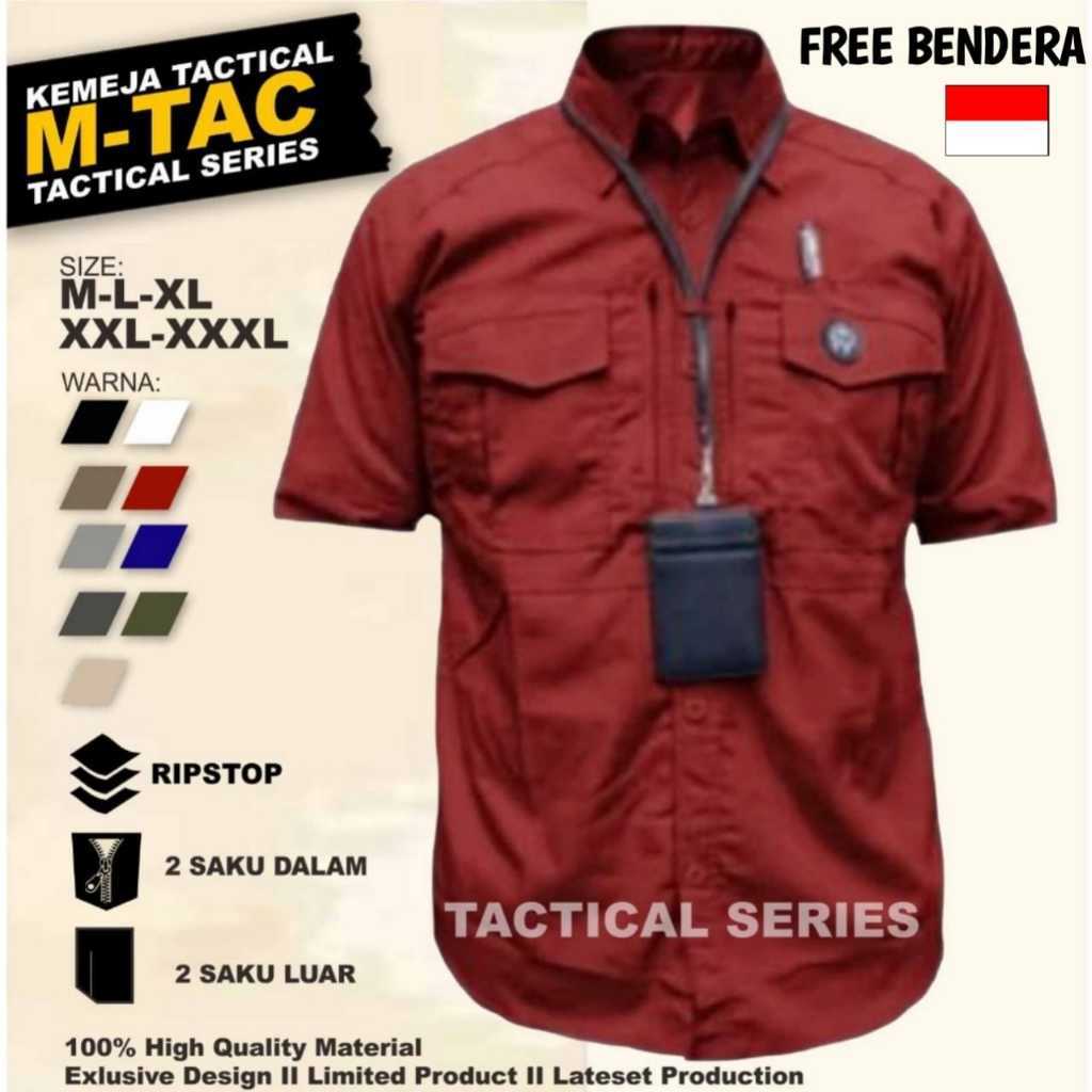 New Baju Kemeja Tactical M-Tac Lengan Pendek / Kemeja PDL Taktikal Lapangan pria Pendek