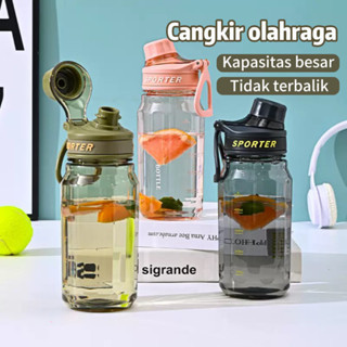 Botol Sport Wanita Minum Tumbler 1 Liter Olahraga Anti Bocor Pria BPA Free Aesthetic