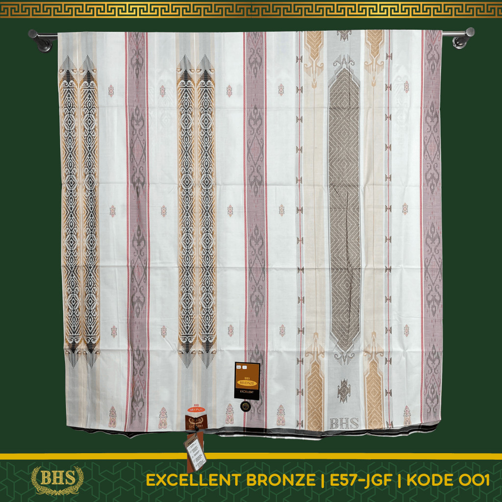 Sarung BHS Excellent Bronze Motif E57 JGF Jacquard Gunung Fantasi Bahan Mercerized Cotton Original P