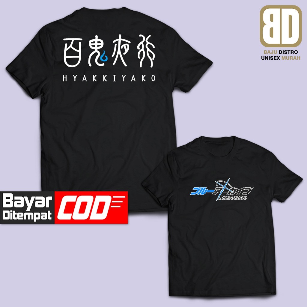 Kaos Anime HYAKKIYAKO ALLIANCE ACADEMY BLUE ARCHIVE Manga Tshirt  BAJU OTAKU WIBU JEPANG Murah Baju 