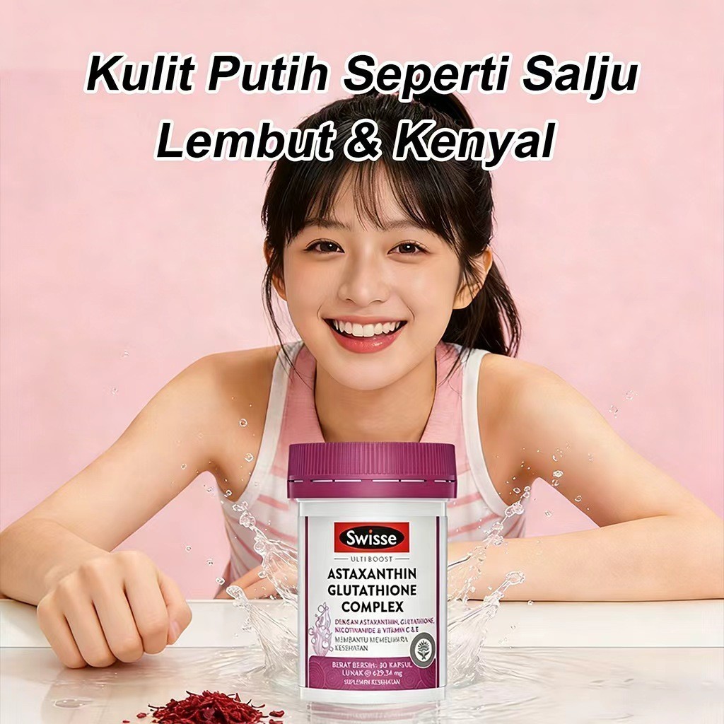 Swisse Ultiboost Astaxanthin Glutathione Complex Multivitamin - Solusi Kulit Tidak Merata, Mencerahk